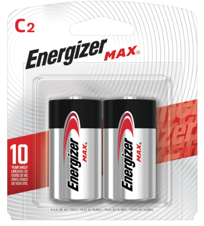 Energizer Max Alkaline C Batteries 2-Pack